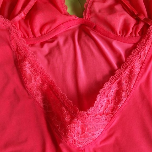 Victoria's Secret Rose Color Nightgown with Lacy - Picture 10 of 16